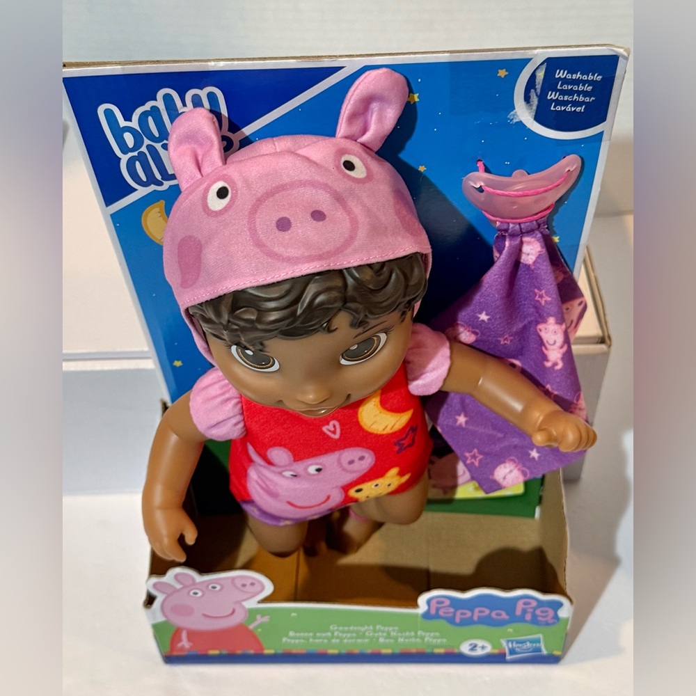 Baby Alive Goodnight Peppa Pig Doll African American Brand New - Picture 9 of 9